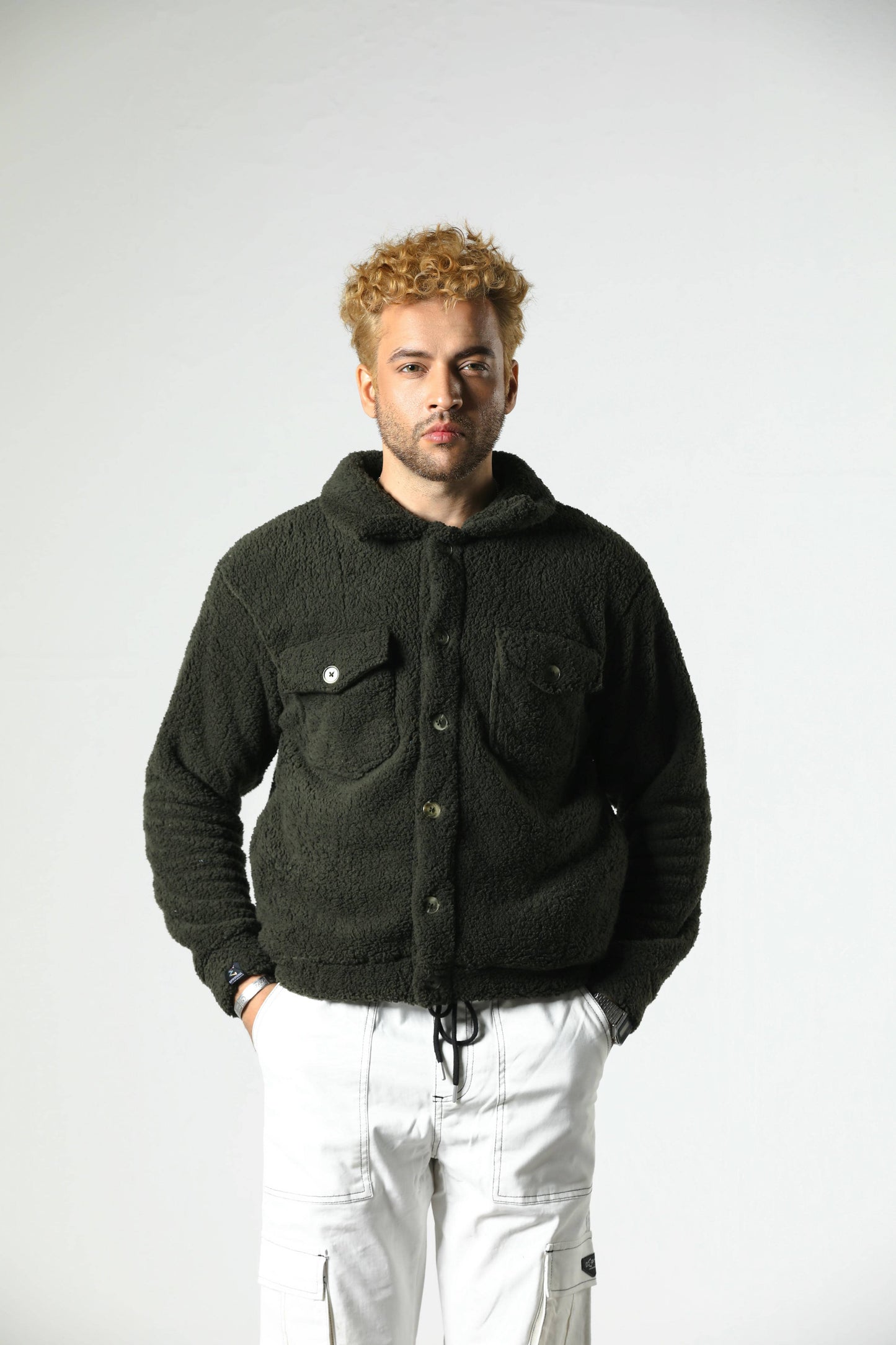 DEPTH SHERPA FUR JACKET (OLIVE)