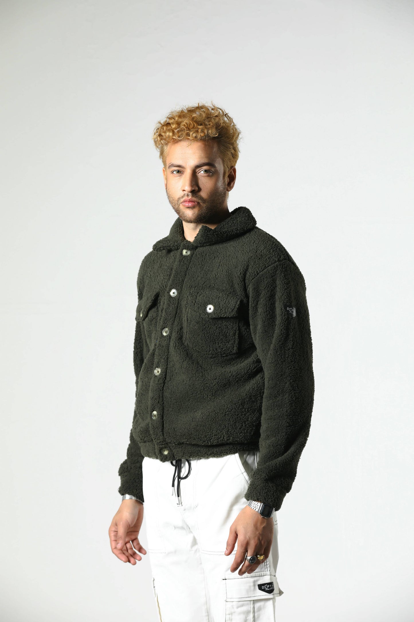 DEPTH SHERPA FUR JACKET (OLIVE)