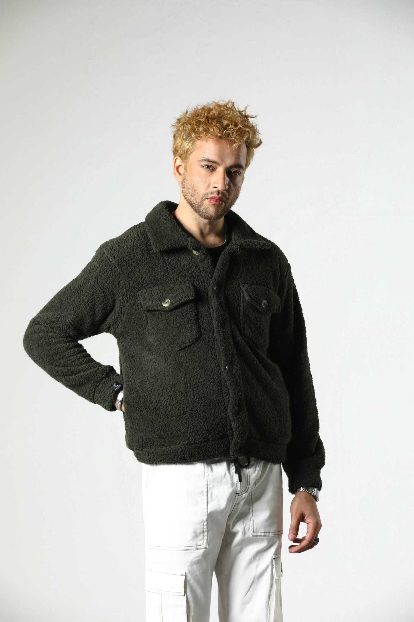 DEPTH SHERPA FUR JACKET (OLIVE)