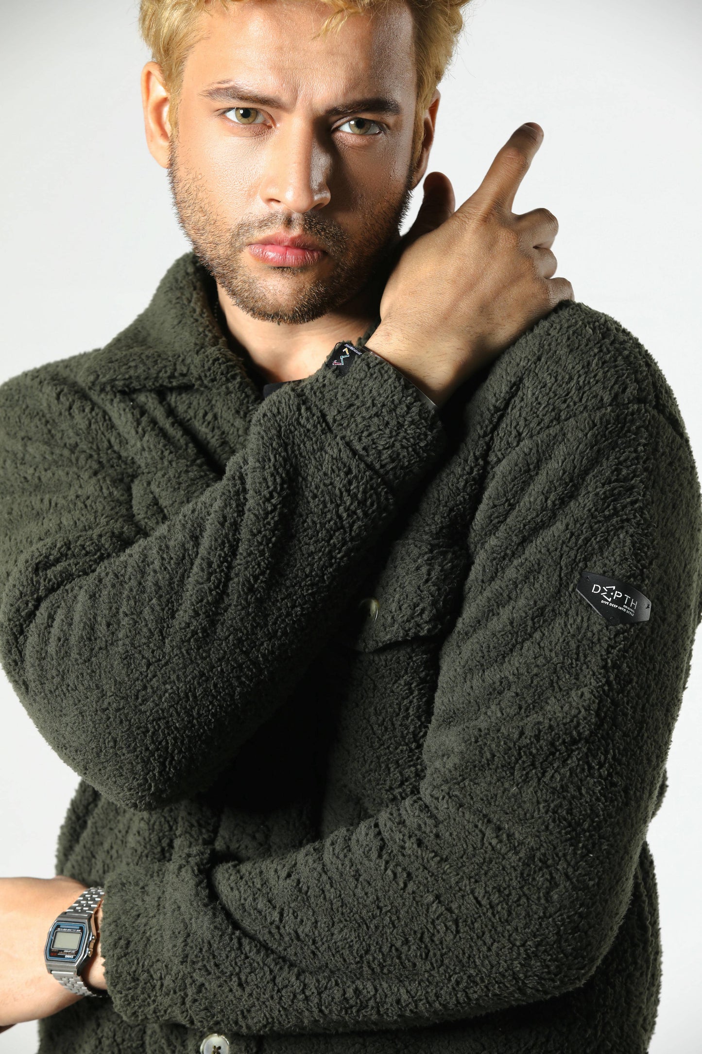 DEPTH SHERPA FUR JACKET (OLIVE)