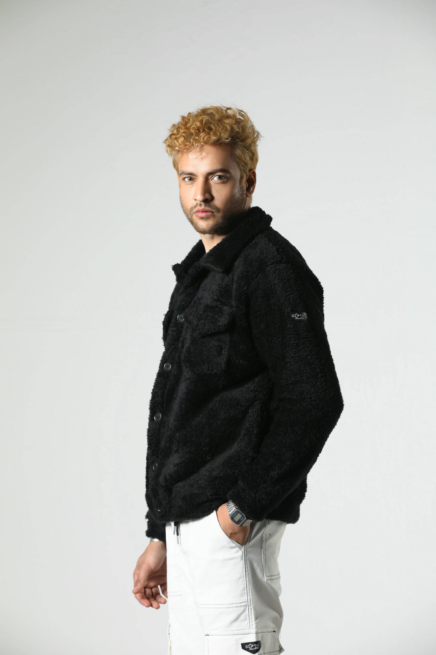 DEPTH SHERPA FUR JACKET (BLACK)