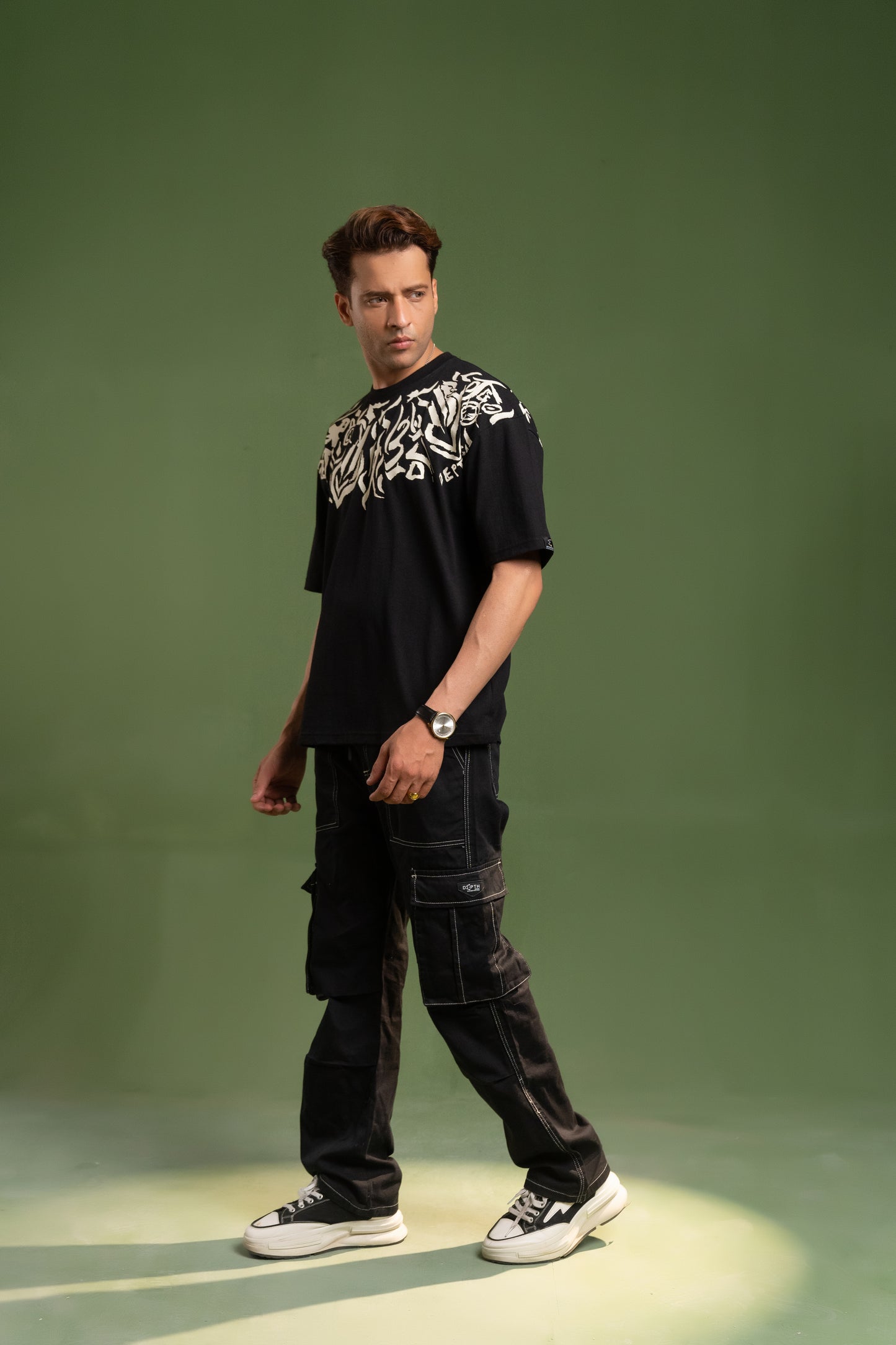 Fashion Calligraphy Oversized T-Shirt