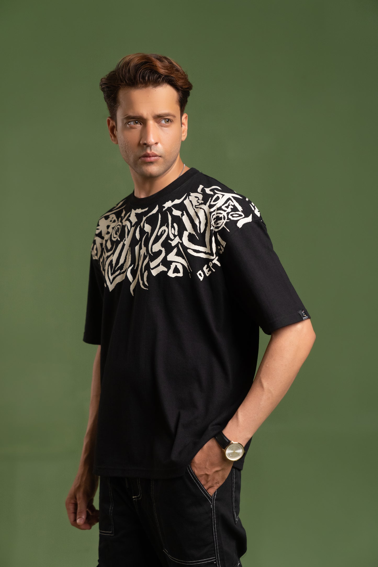 Fashion Calligraphy Oversized T-Shirt