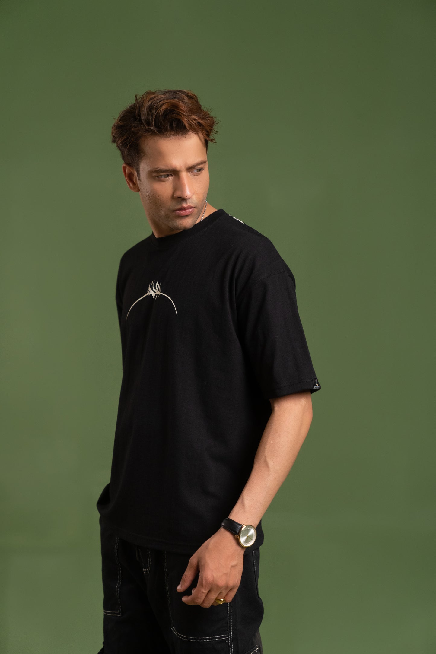 New Moon Calligraphy Oversized T-Shirt