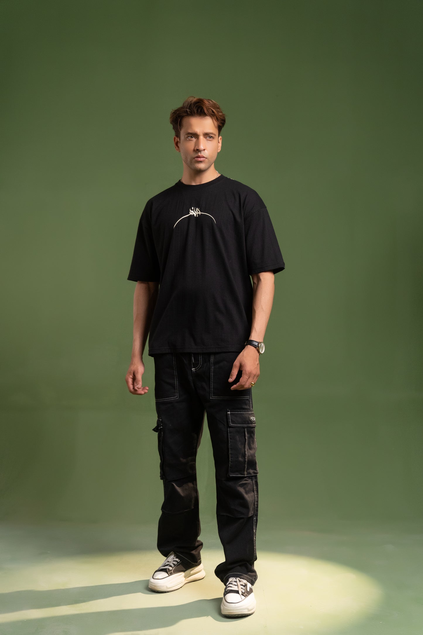 New Moon Calligraphy Oversized T-Shirt