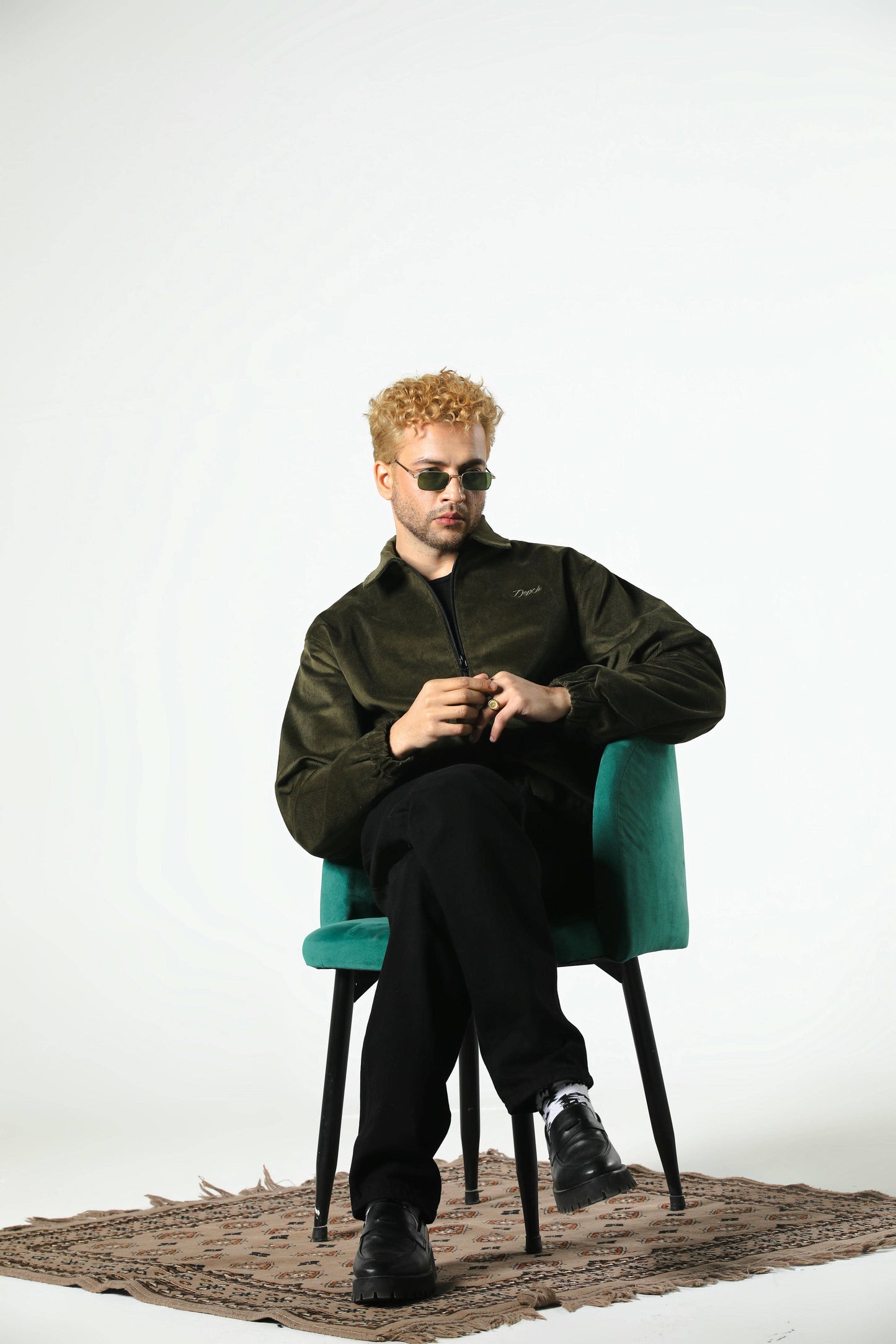 RULER CORDUROY JACKET (OLIVE)