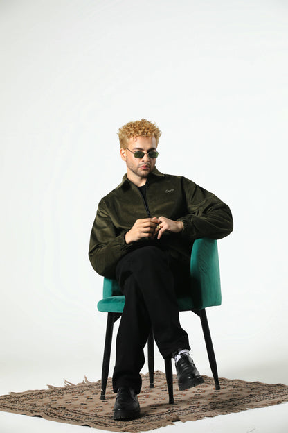 RULER CORDUROY JACKET (OLIVE)