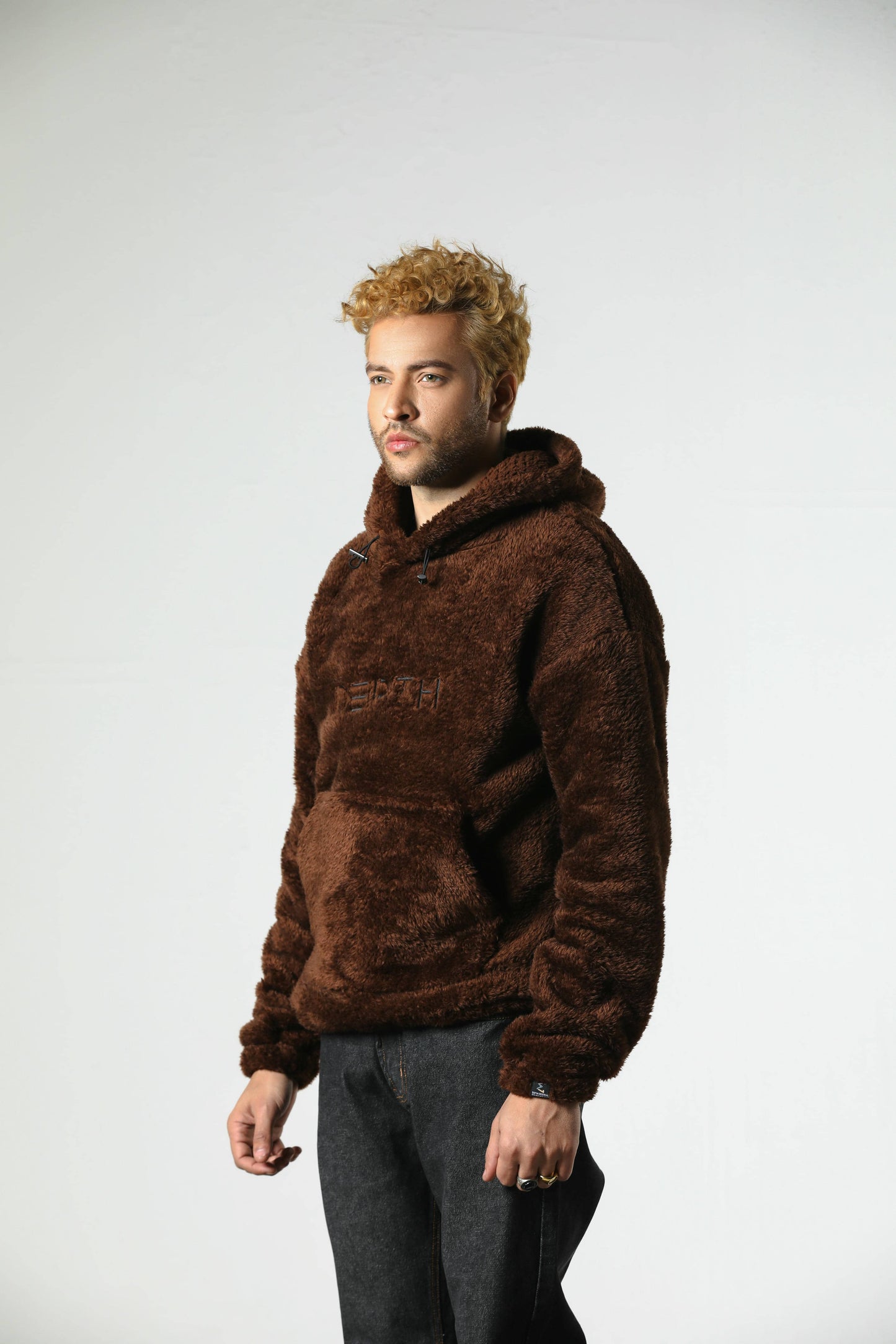 DEPTH SHERPA FUR HOODIE (RUST)