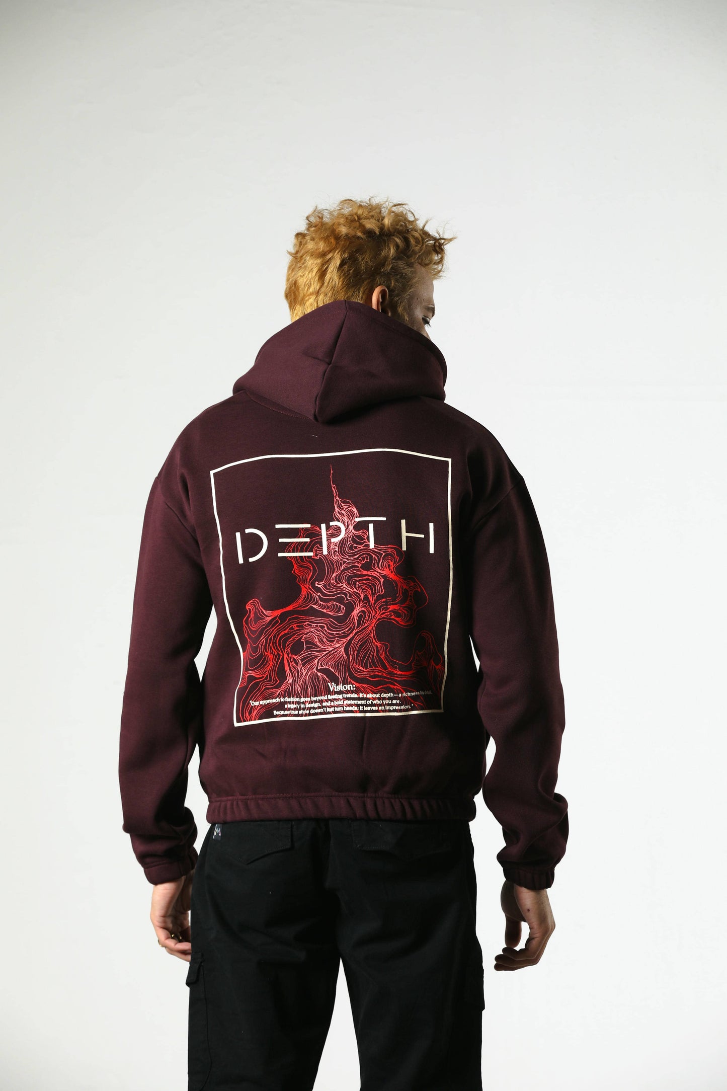 DEPTH FLAME HOODIE (MAROON)